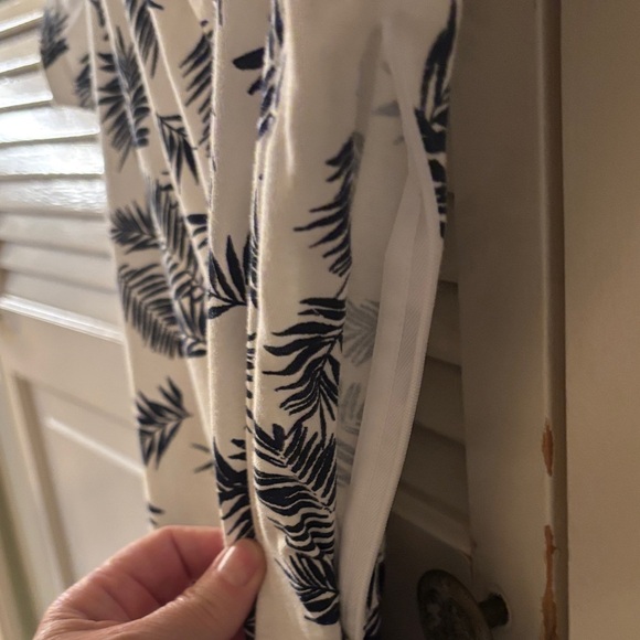 Maison Jules Navy and White Leaf Maxi Dress - Picture 6 of 9